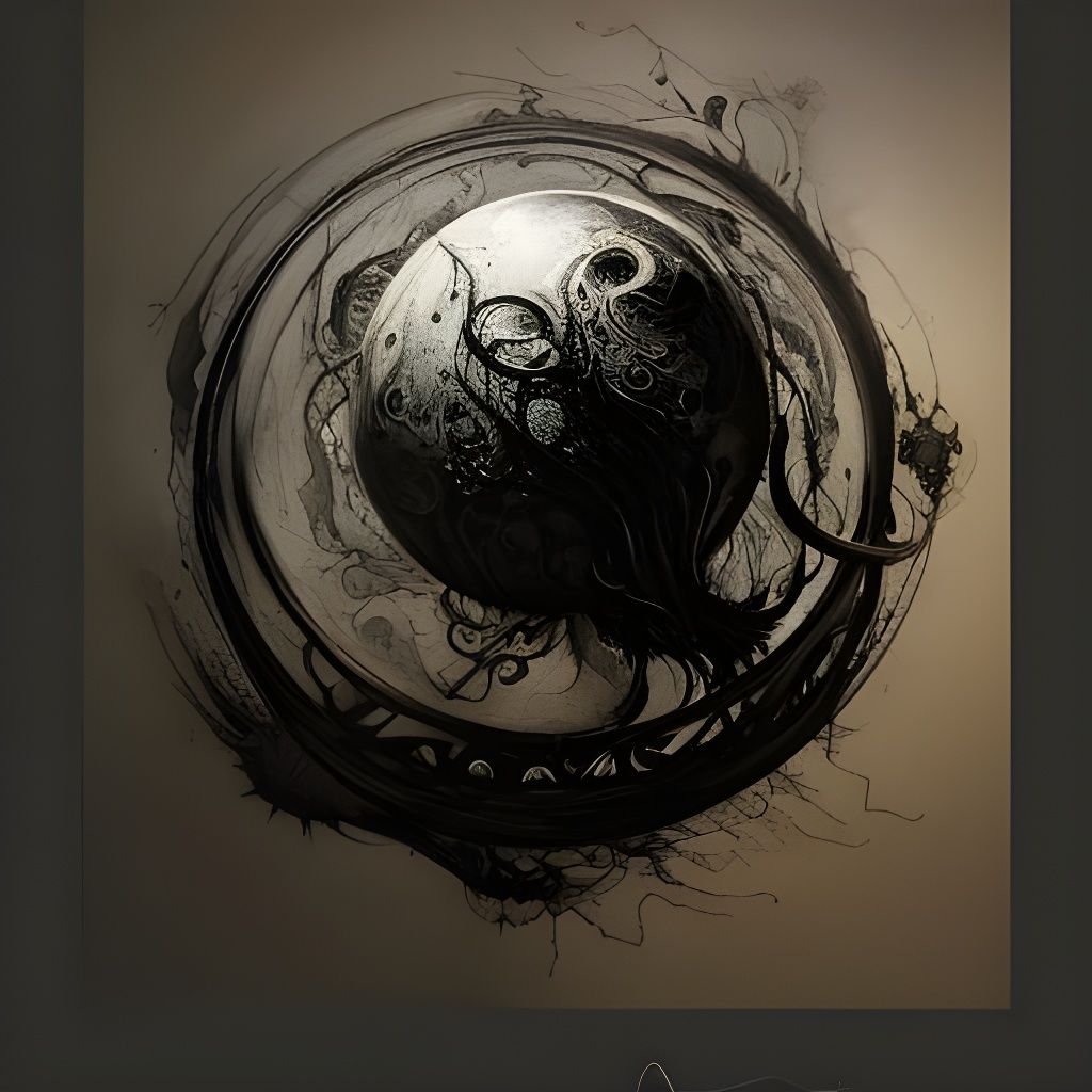 Sorcery Orb Portrait in Detailed Gouache Style