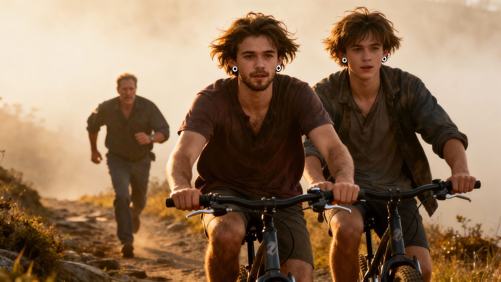 Young Men Lead Trail Ride, Father Struggles Behind