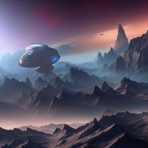 Star Trek Matte Painting in Deep Color