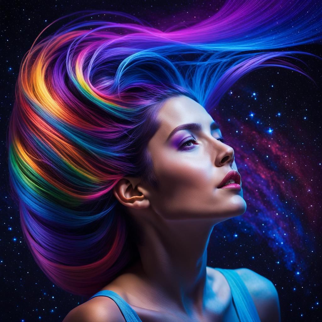 Celestial Whispers: A Dreamlike Portrait of Radiance