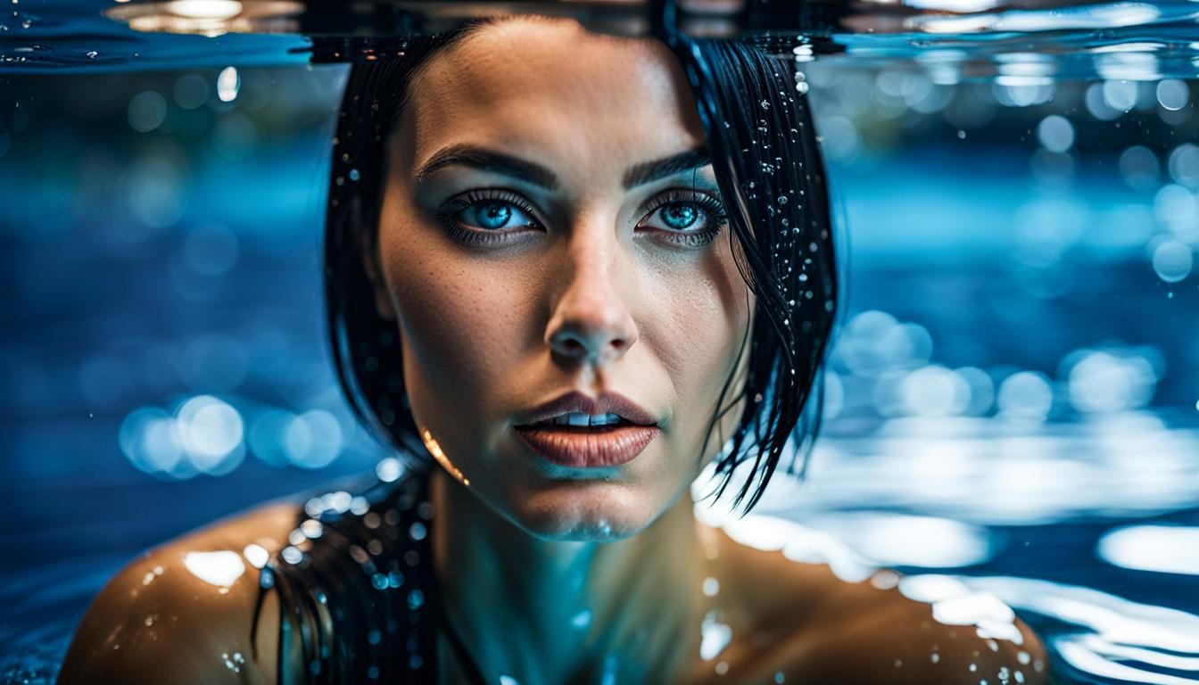 Sinister Portrait of Polish Woman with Blue Eyes