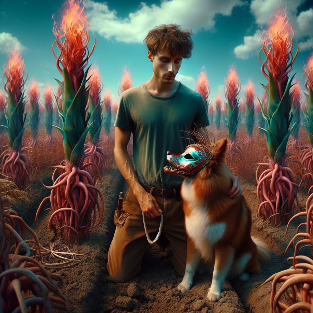 Surreal Musical Farm in Desert Oasis