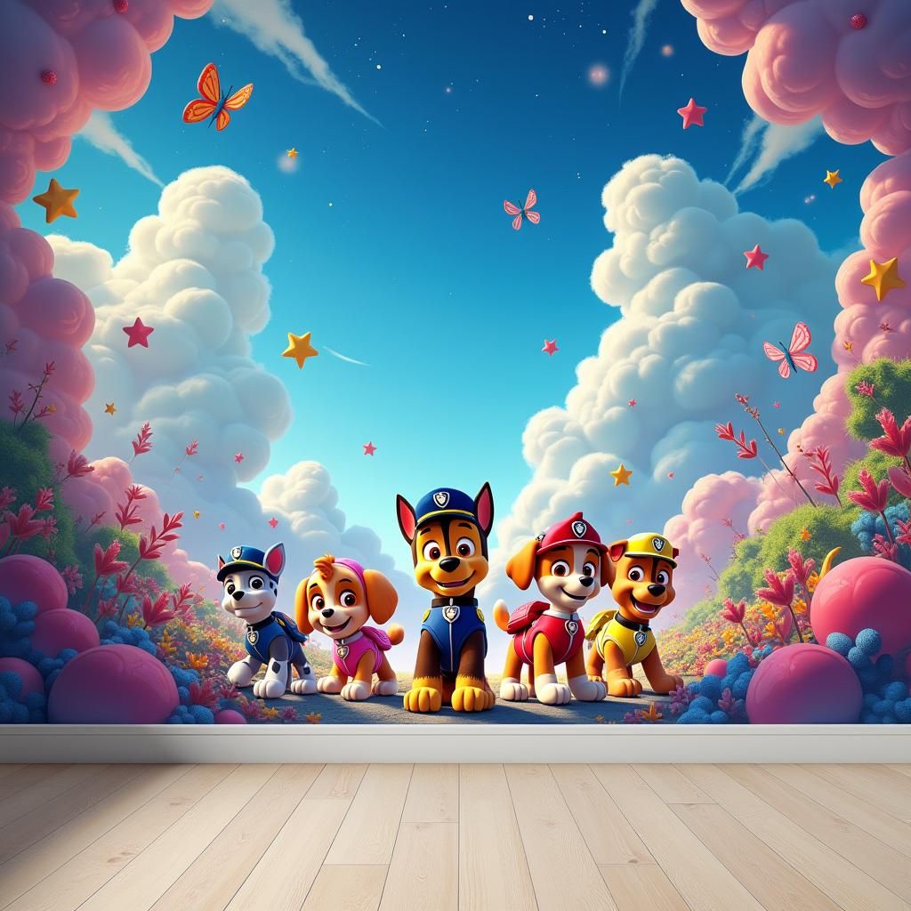 Paw Patrol Fantasy Wall Art in Vibrant Colors