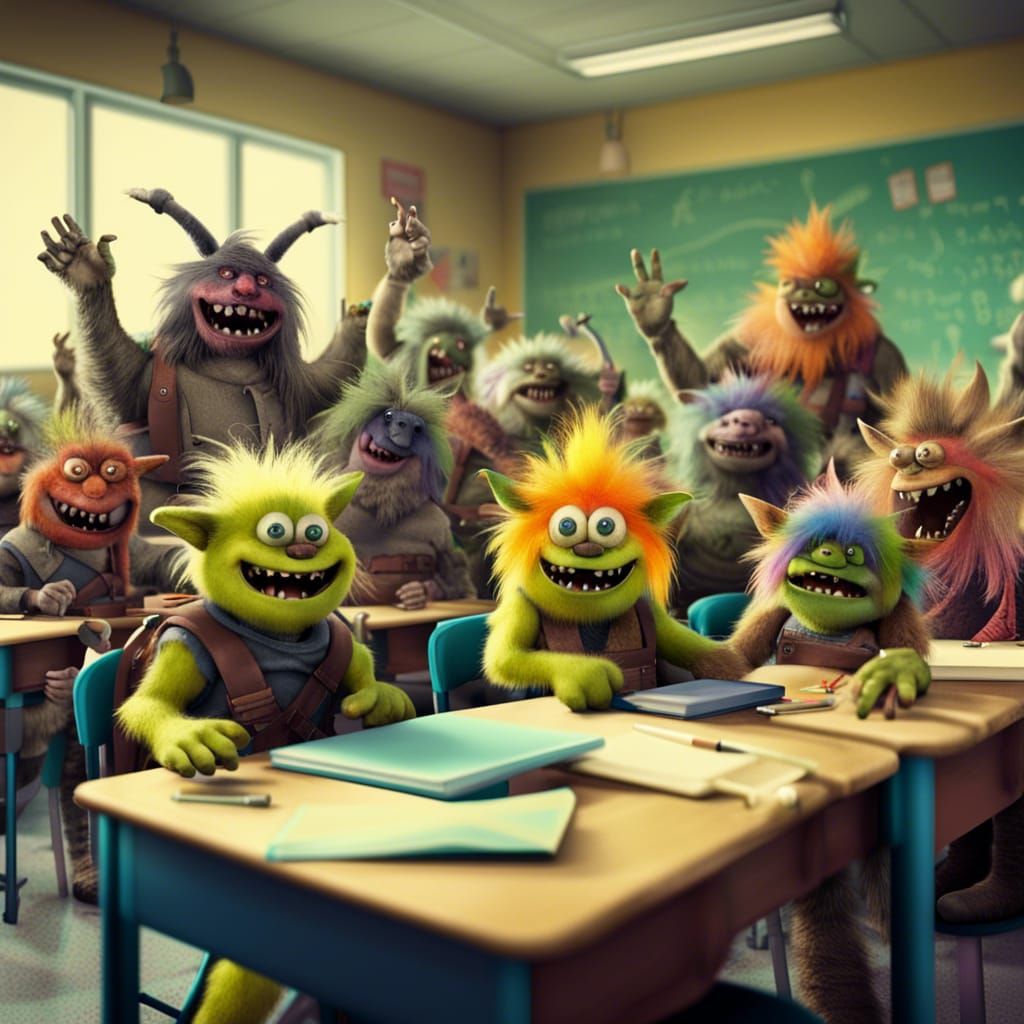 Post-Apocalyptic Monsters' First School Day