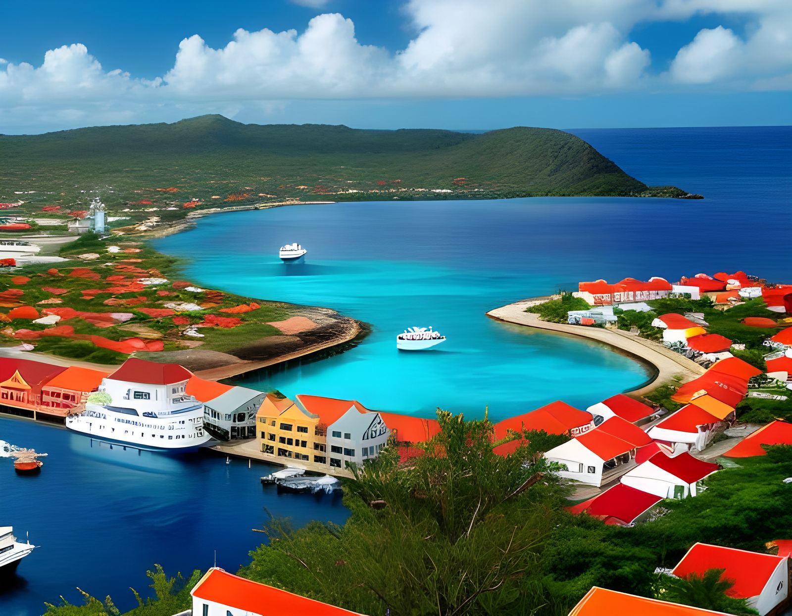 Vibrant AI Image of Curacao