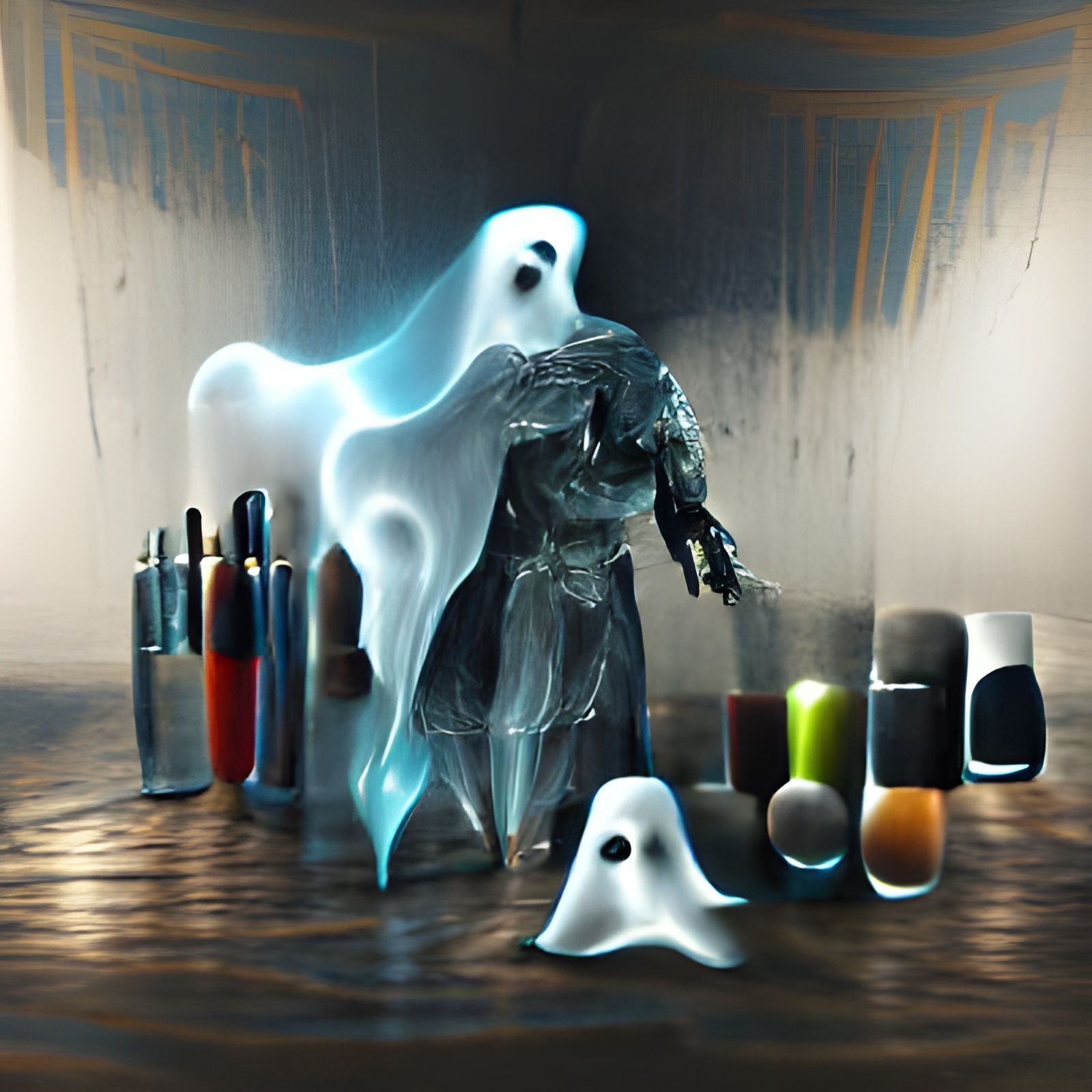 Ethereal Ghostly Apparition Rendered in Blender