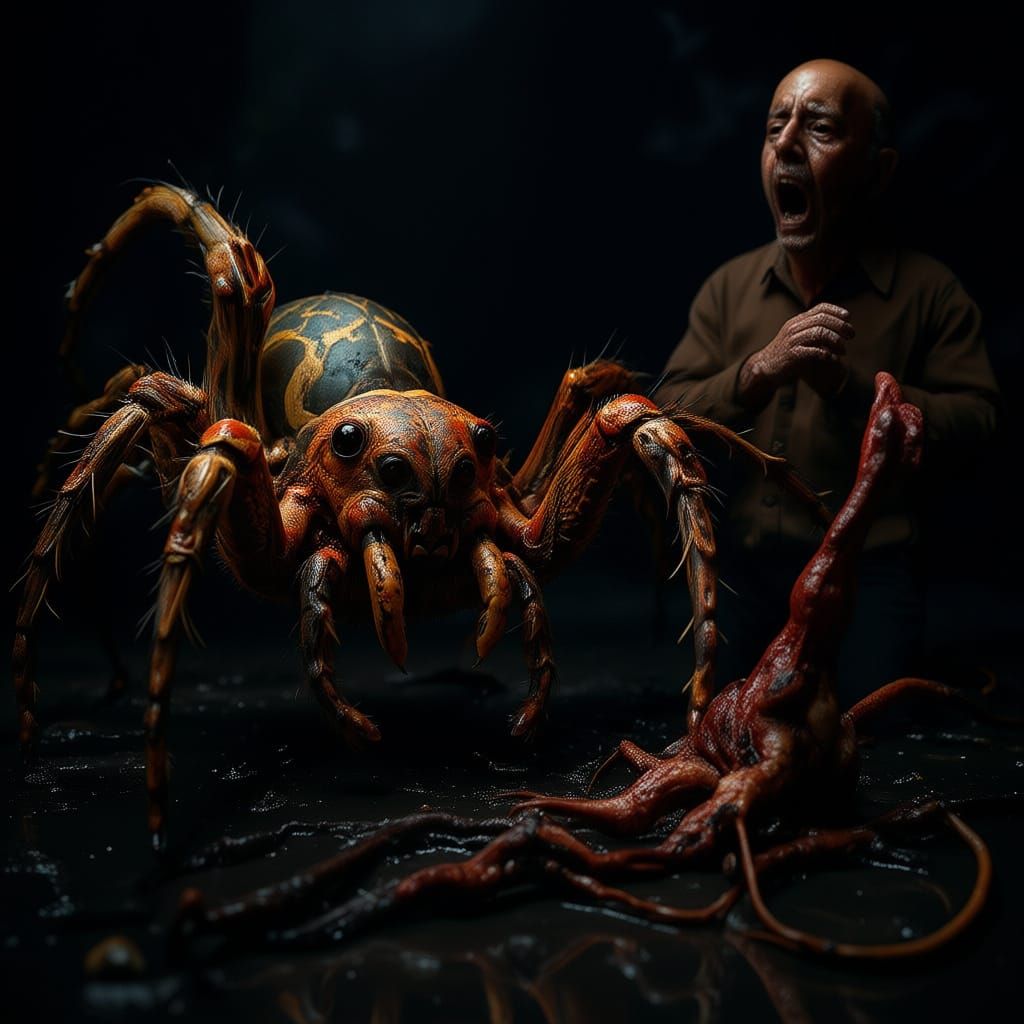 Terrifying Zombie Tarantula Horror Photography