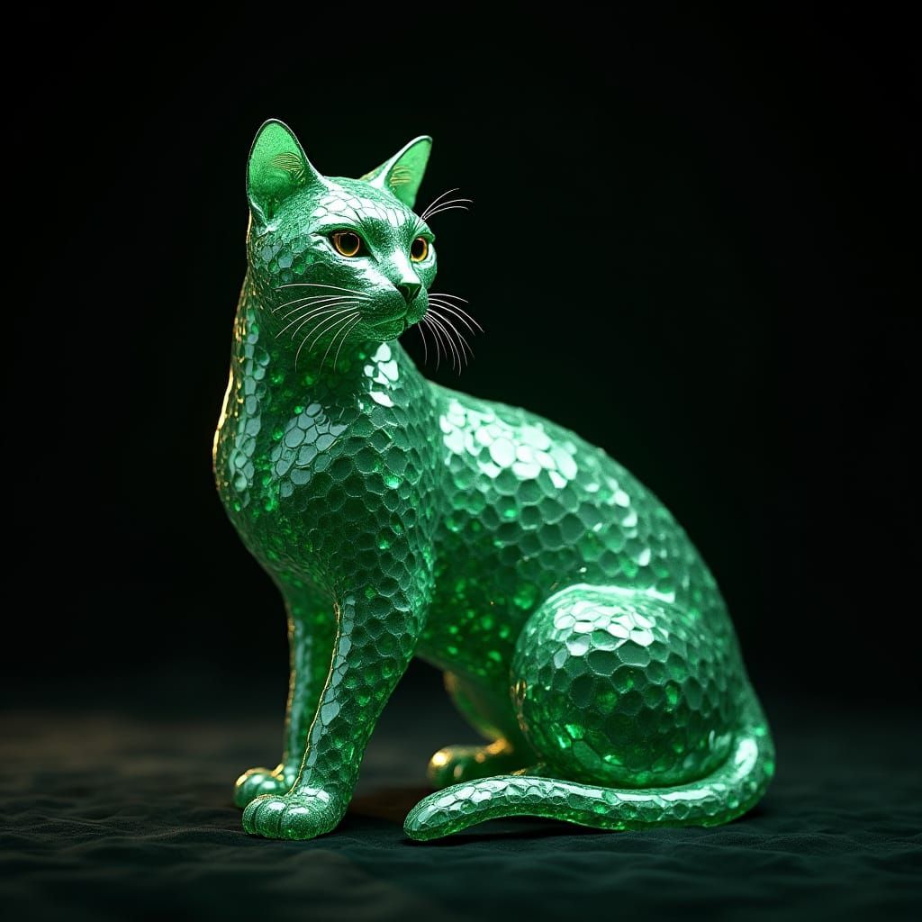 Emerald Feline Majesty