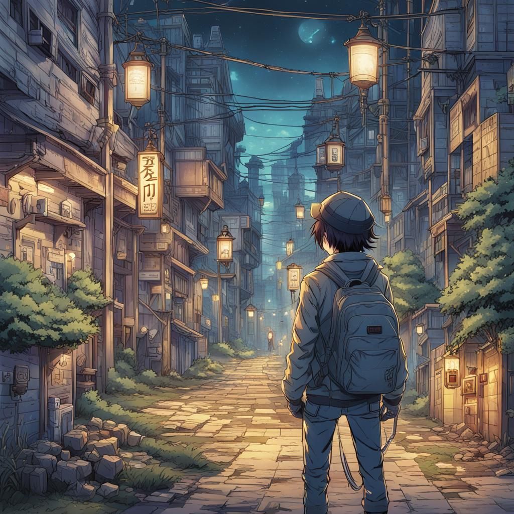 Anime Style Figure in Japanese Manga Art