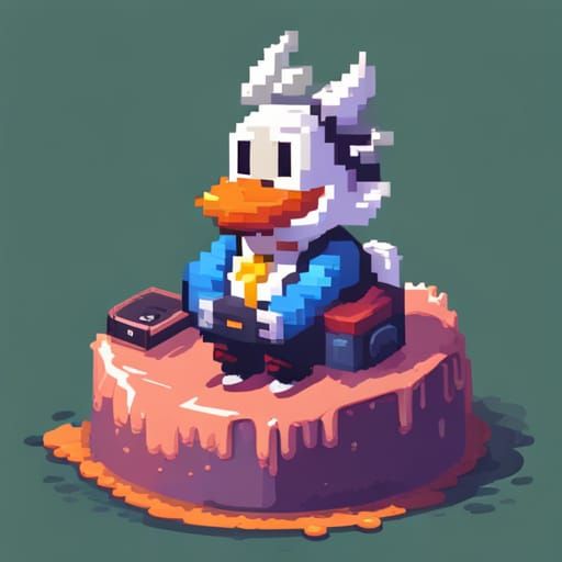 Duck holding a camera