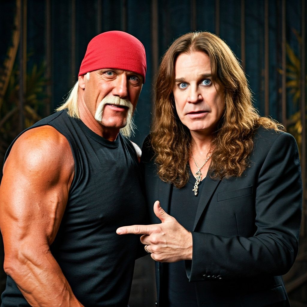 Hulk Hogan and Ozzy at Paradise Gate