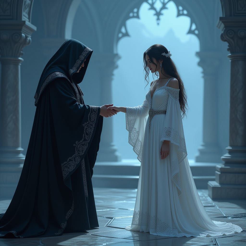 Sorcerer Binding Soul: Eerie Mystical Chamber Art