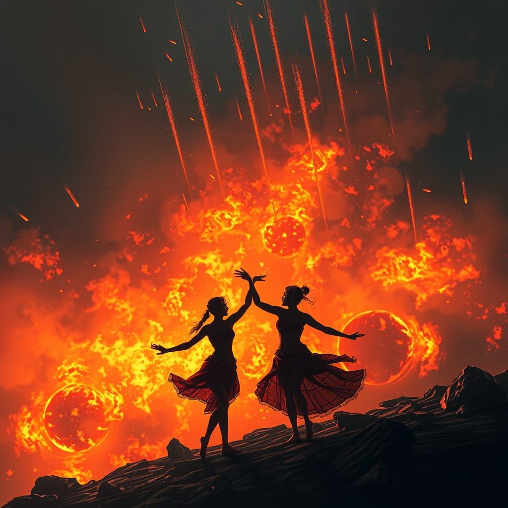 Apocalyptic Meteor Shower Ignites Dancing World