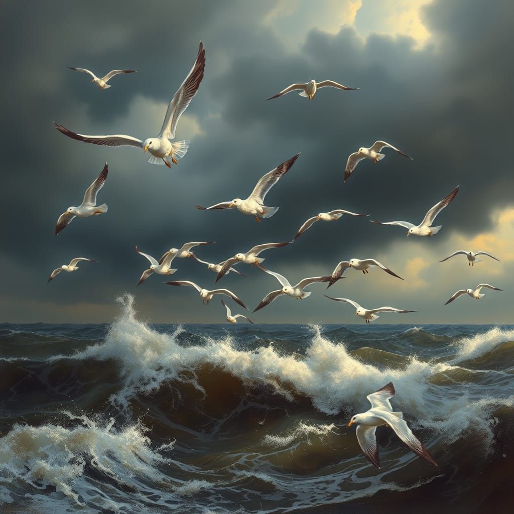 Stormy Seascapes in Dramatic Aerial Motion