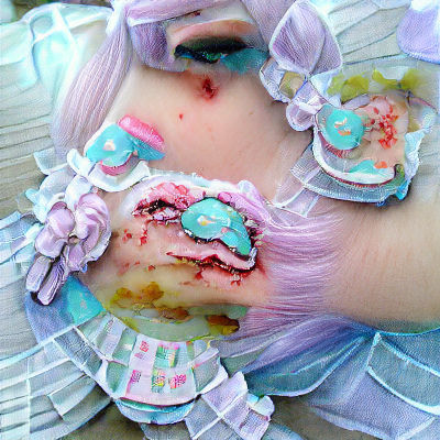 Pastel Gore Lolita in Ethereal Style