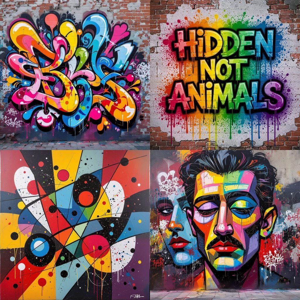 Vibrant Graffiti Art With Melting Colors