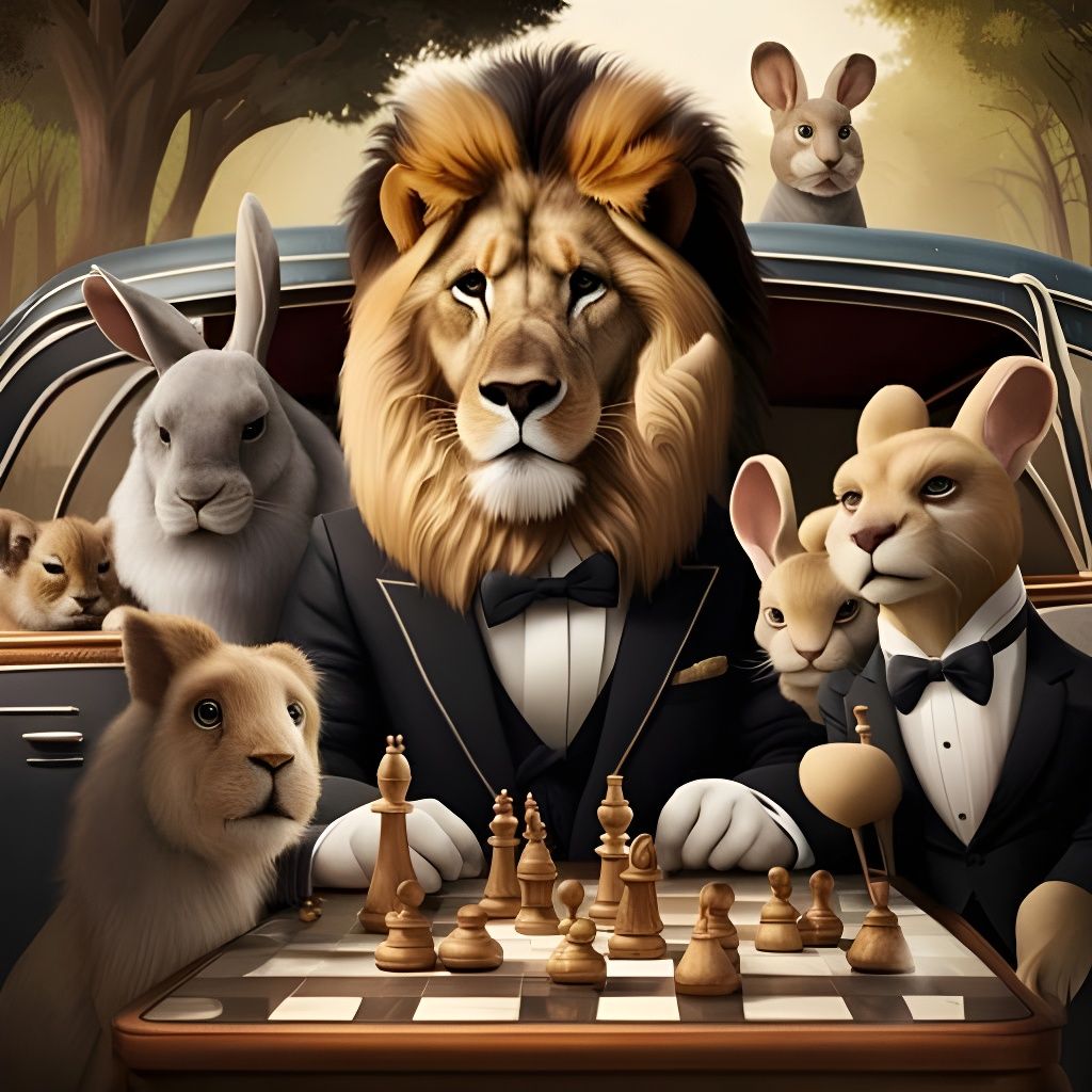 Animals in Unexpected Roles: A Whimsical AI Creation