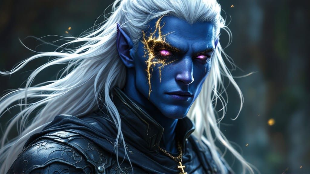 Drow Battle Cleric Embodied as Divine Warrior