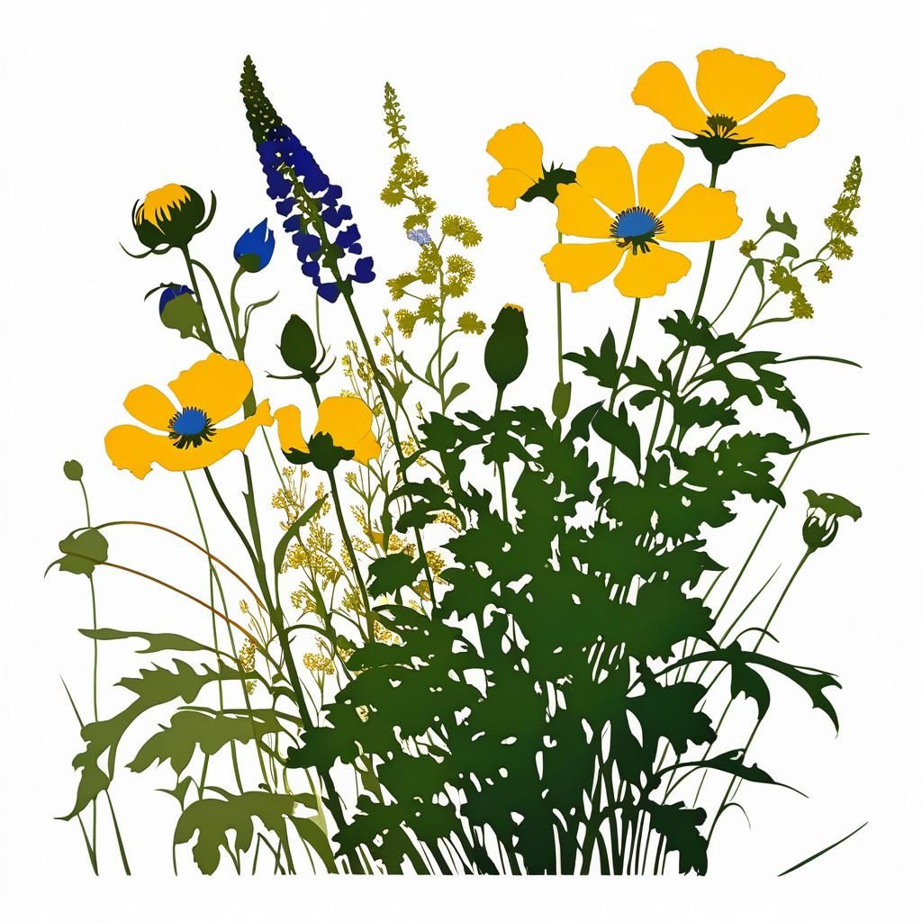 Wildflowers in an Early 20th-Century Style