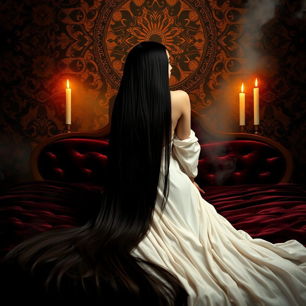 Opulent Dream Woman in Velvet Surround