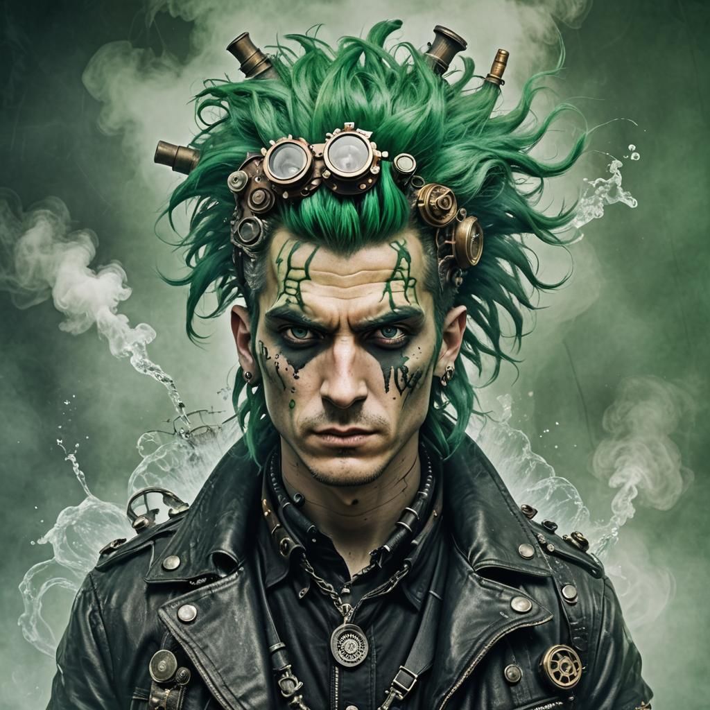 Steampunk Punk Rocker with Vapor