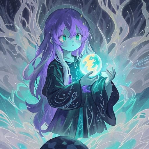 Ishtar Deity Summons Elements in Ghibli Anime Style