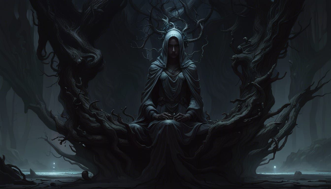 Dark Fantasy Void: Emptiness in Hyperdetailed Concept Art