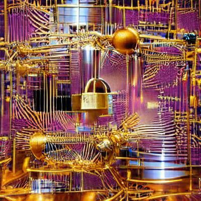Quantum Computing Cybersecurity in Cyberpunk Style