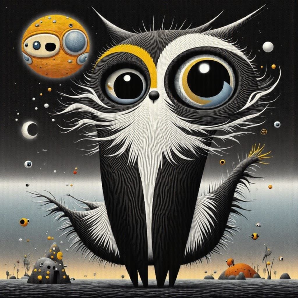 Whimsical Cats Portrait with Pixel Art Style