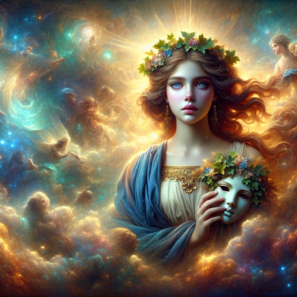 Melpomene: Muse of Tragedy in Matte Painting