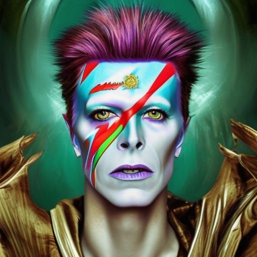 David Bowie as iconic Ziggy Stardust