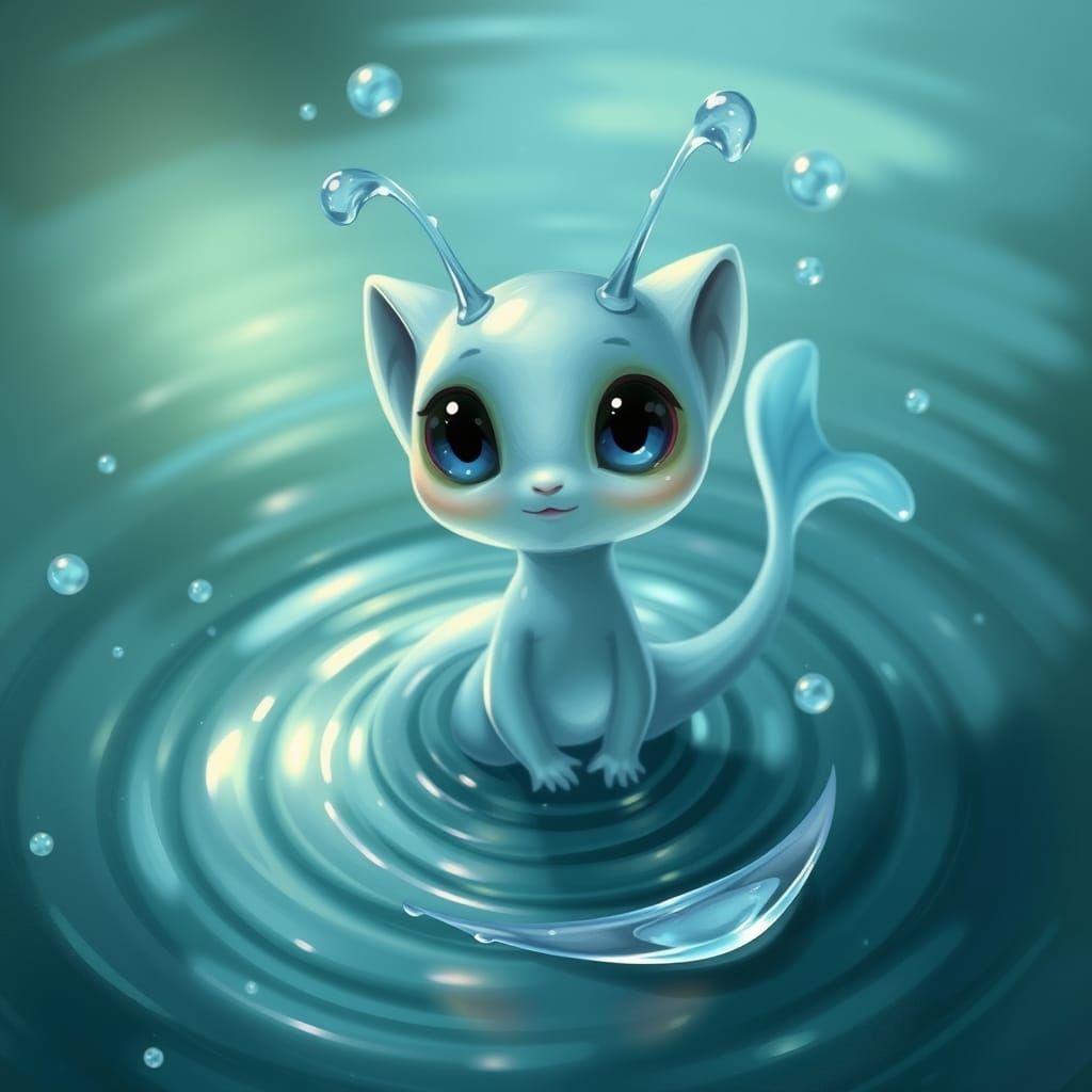 Water Sprite Ripple: Enchanting Fantasy Concept Art