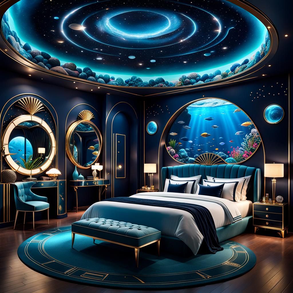Bedroom underwater paradise