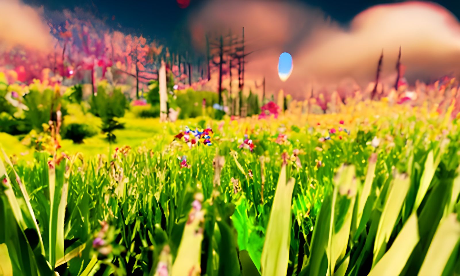 Sunny Forest Meadow Panorama in Unreal Engine