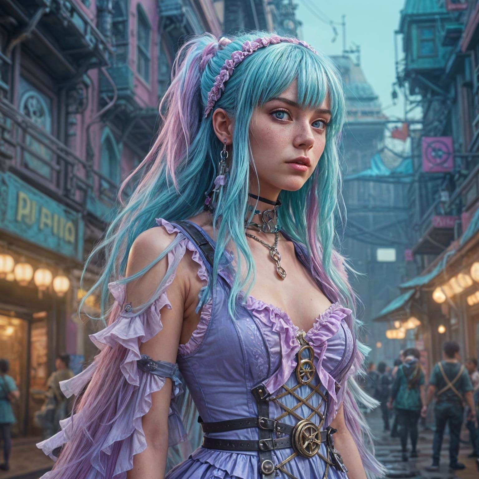 Steampunk Princess in Pastel Hues