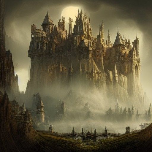Epic Fantasy School Digital Matte Painting