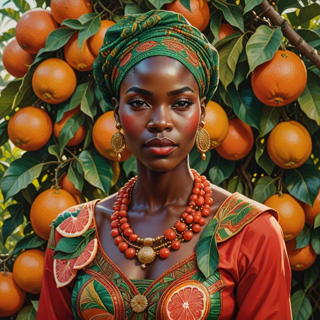 African Beauty in Vibrant Traditional Attire