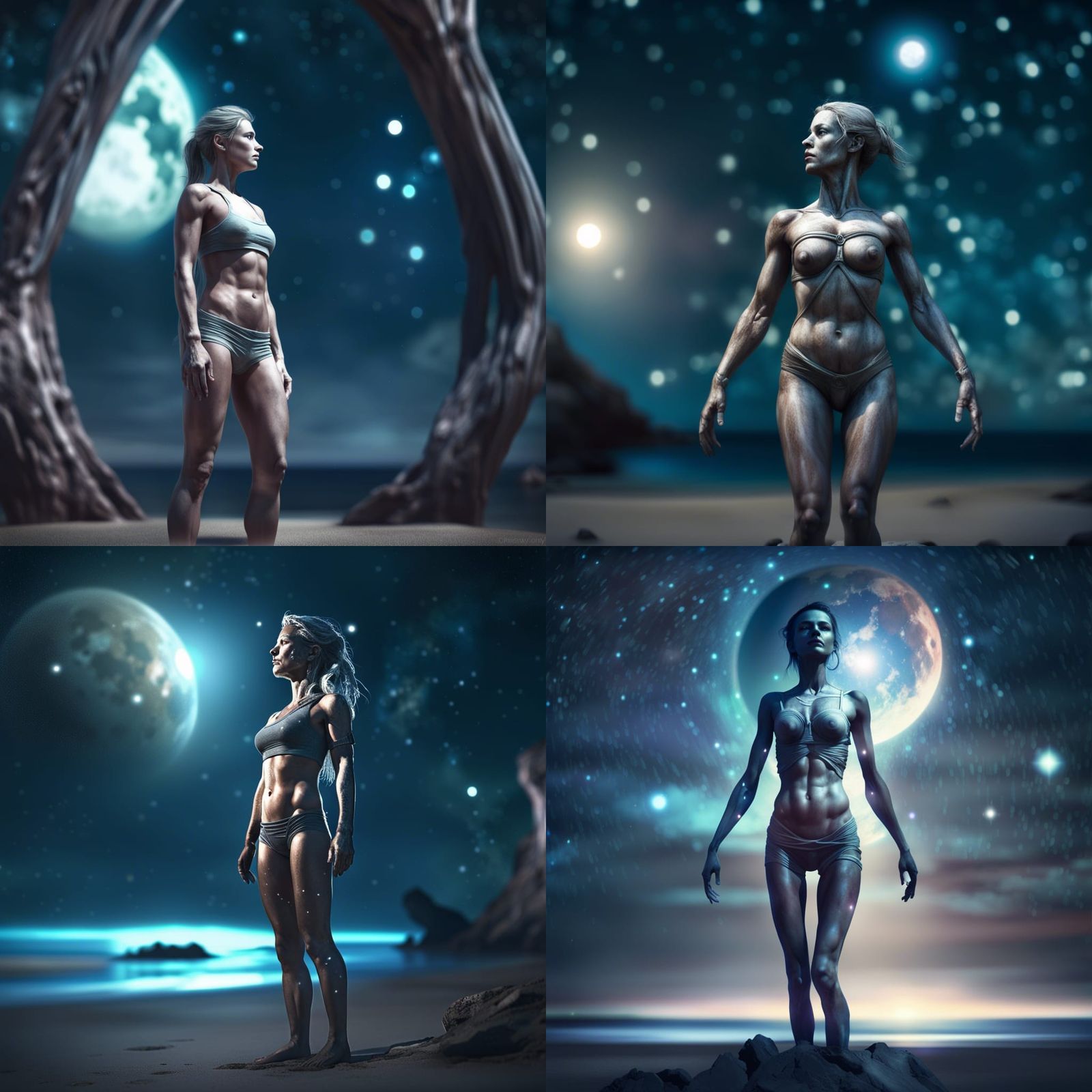 Post-Apocalyptic Beach with Colossal Statue in 4K