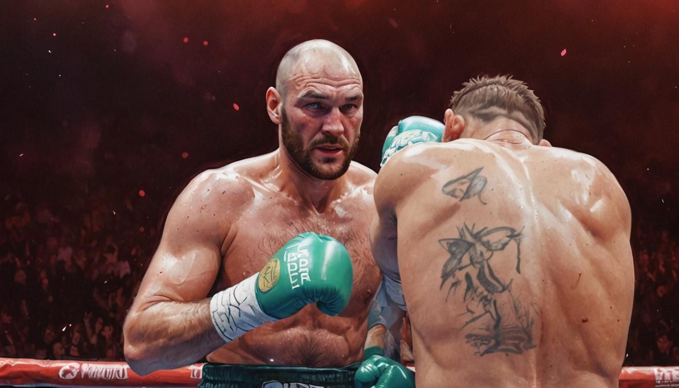 Hyperdetailed Neon Portrait of a Boxer in Synthwave Style