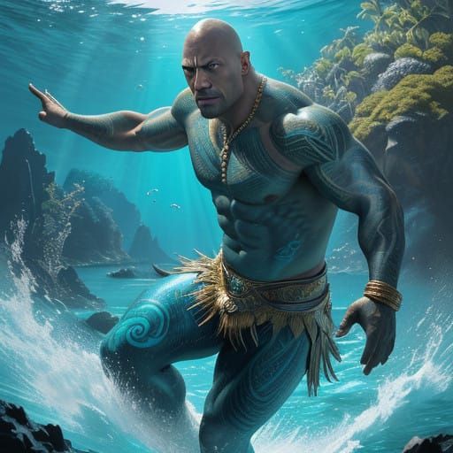 Majestic Merman in Royal Blue and Gold