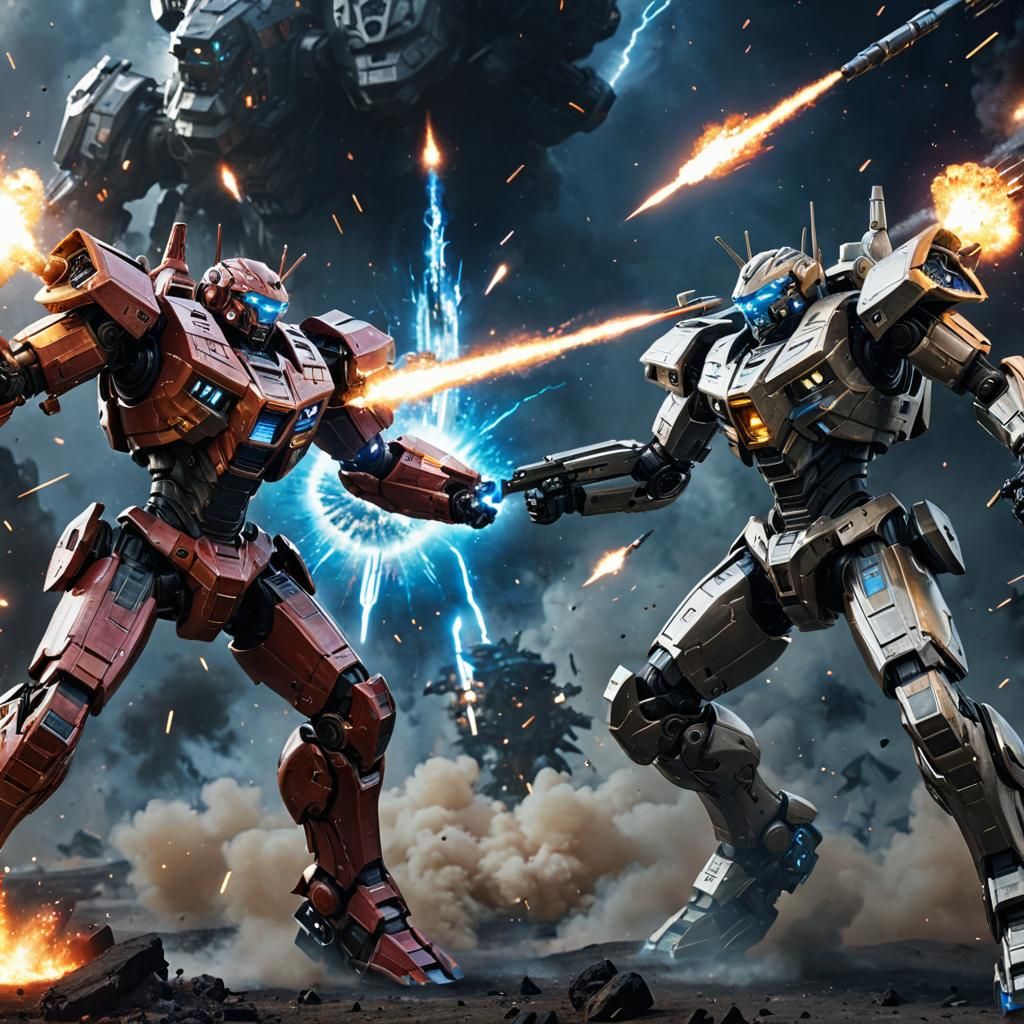 Epic Intergalactic Mecha Battle in 4D