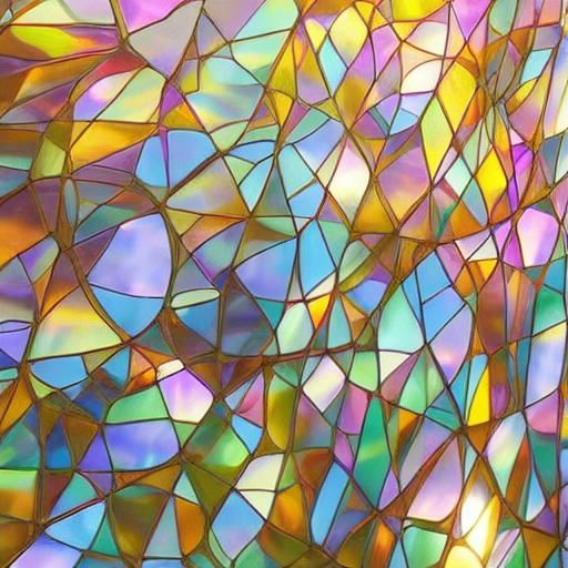 Vibrant Stained Glass Abstract Art in Photorealism