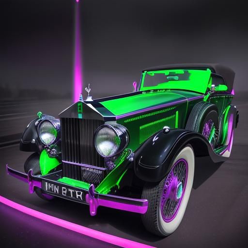 2023 La Rose Noire droptail rolls royce with purple and neon...