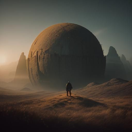 Dramatic Film Still of a Bald Teenager