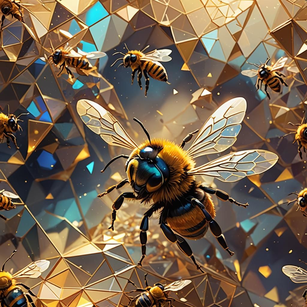 Geometric Bee Fantasy Concept Art
