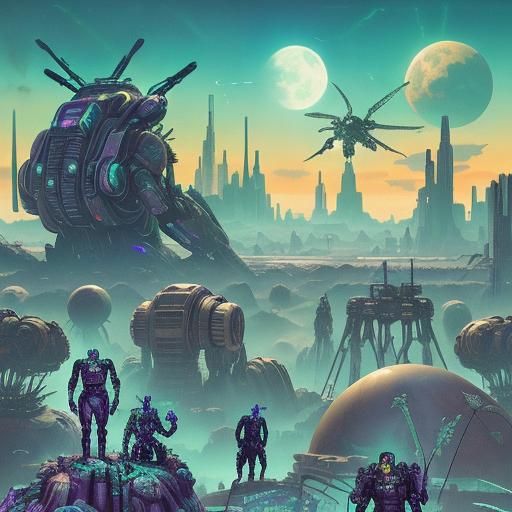 Monsters and Humans in Retrofuturistic Landscape