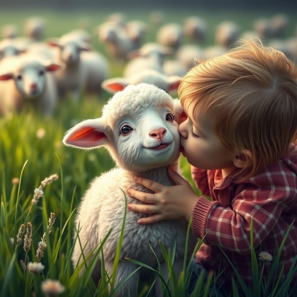 Intricately Detailed Scene of a Baby Girl and a Smiling Baby...