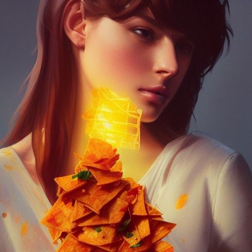 Hyperdetailed Nachos Portrait in Unreal Engine 5
