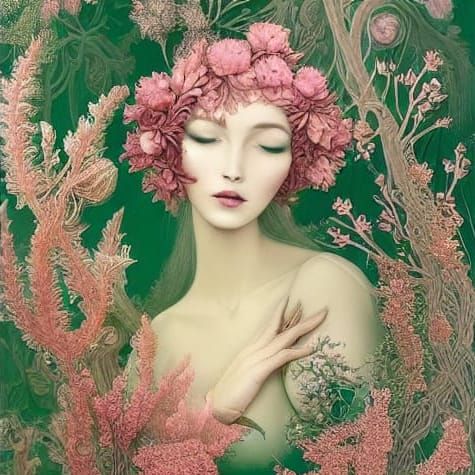 Ethereal Beauty in a Whimsical Garden Paradise