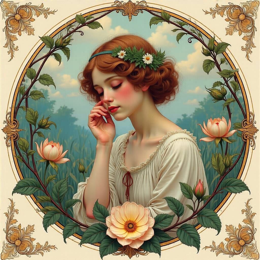 Floral Canvas: Whispers of Eternal Love